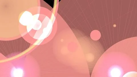 Abstract Background Design with Soft Pink Circles and Light Effects Illustrazione stock