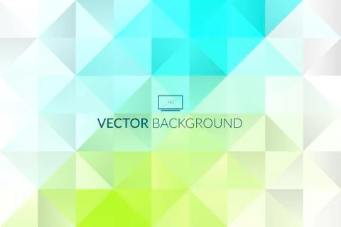 Abstract background design, vector eco green turquoise polygonal elements for Stock Illustration