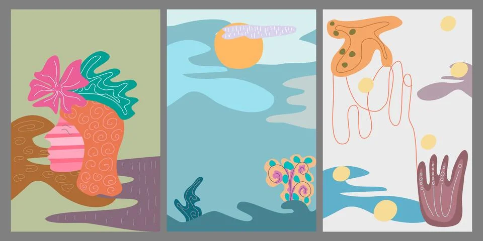 Abstract background designed with doodle style Stock-Illustration
