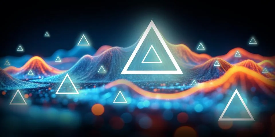 Abstract background. Development of Digital Information Learning System Stock Illustration