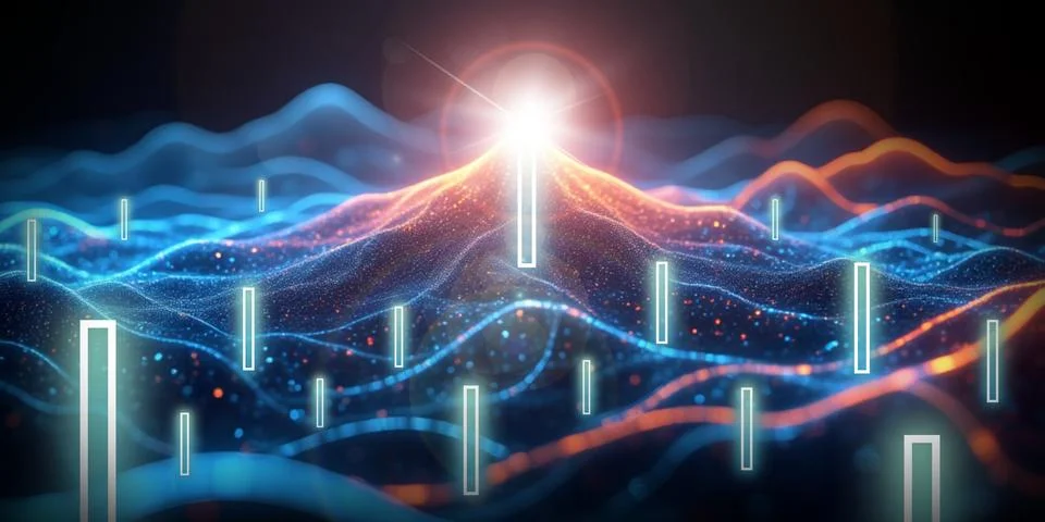 Abstract background. Development of online communication technology in digital Illustrazione stock