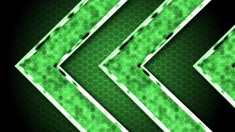 Abstract background with diagonal chevron shapes and hexagon pattern animatio Stock Footage 336874726