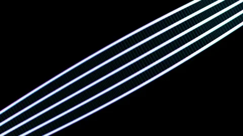 Abstract background with diagonal glowing neon light blue lines video Video stock 343611624