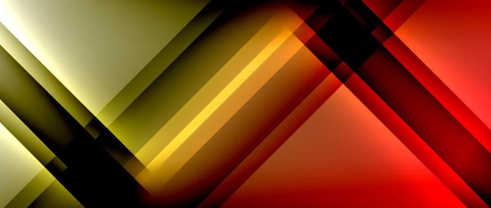 Abstract background with diagonal lines in red, yellow, and black shades Stock Illustration