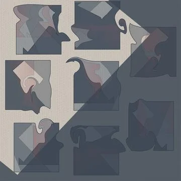 Abstract background of different configurations of elements. Stockillustratie