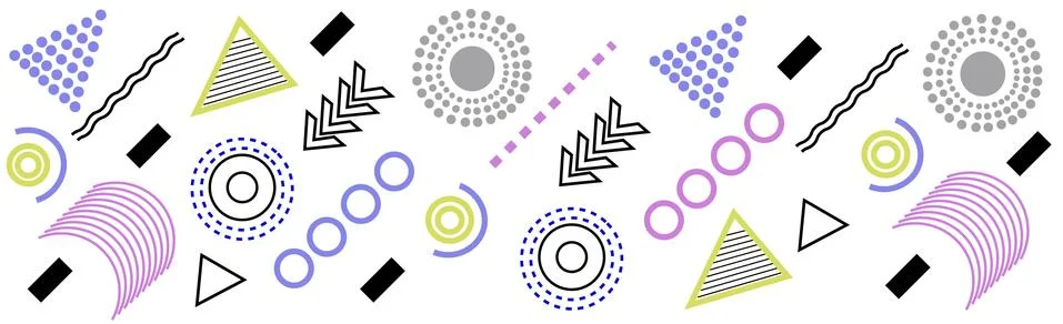 Abstract background with different geometric shapes - illustration Stock Illustration