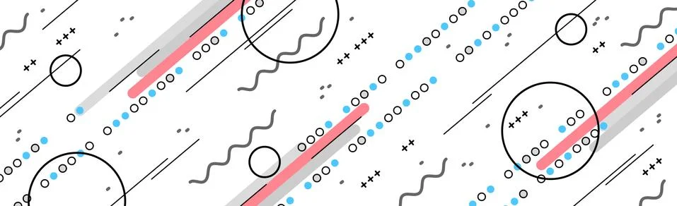 Abstract background with different geometric shapes - illustration Stock Illustration