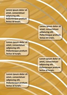 Abstract background in different ochre tones with white curves, five transparent 스톡 일러스트
