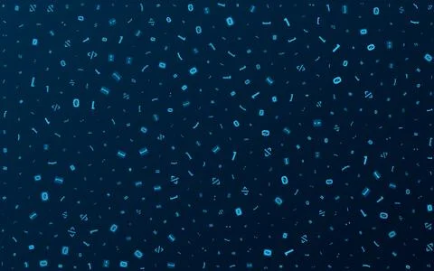 Abstract background from different programming symbols. Hi-tech and program.. Stock Illustration