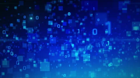 Abstract background Digit Number 0 1 particle flow Stock Footage 330241455