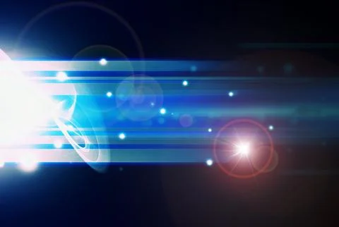 Abstract background, digital and technology or metaverse with lights, dots or Stock Photos