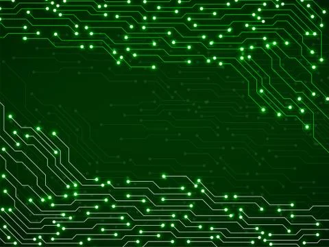 Abstract background with digital circuit board, technology texture. Electroni Illustrazione stock