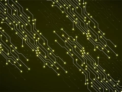 Abstract background with digital circuit board, technology texture. Electroni Stock Illustration