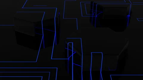 Abstract background with digital concepts. Motion graphic with 4K resolution. Stock Footage 131444072