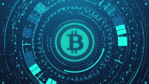 Abstract background, digital cryptocurrency, finance, asset, virtual, blockchain Stock Footage 336442434