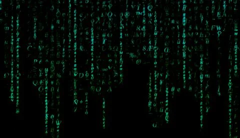 Abstract background, digital data, green matrix Illustrazione stock