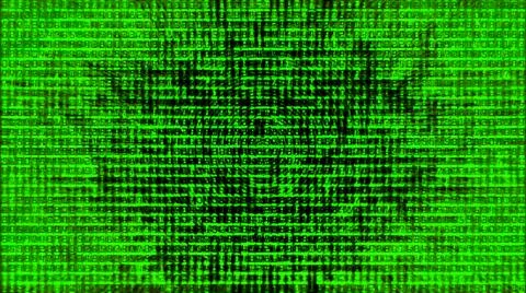 Abstract background, digital data matrix イラスト素材