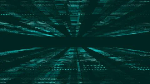 Abstract background with digital data technology graphic grid seamless loop.. Stock Illustration