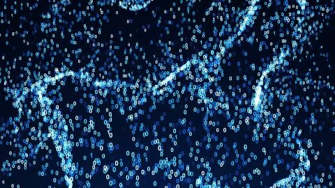 Abstract background with digital numbers. 3d rendering Illustrazione stock