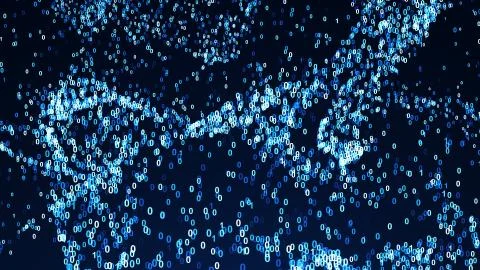 Abstract background with digital numbers. 3d rendering Stock Illustration