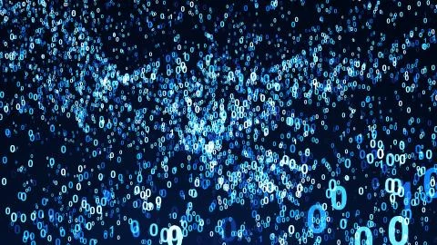 Abstract background with digital numbers. 3d rendering Stock Illustration