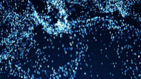 Abstract background with digital numbers. 3d rendering Stock Illustration