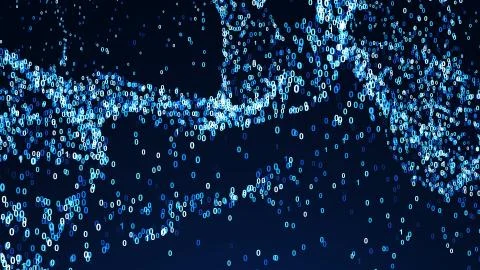 Abstract background with digital numbers. 3d rendering Illustrazione stock