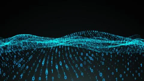 Abstract background with digital numbers. 3d rendering Illustrazione stock