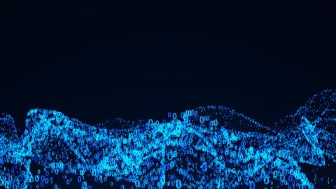 Abstract background with digital numbers. 3d rendering イラスト素材