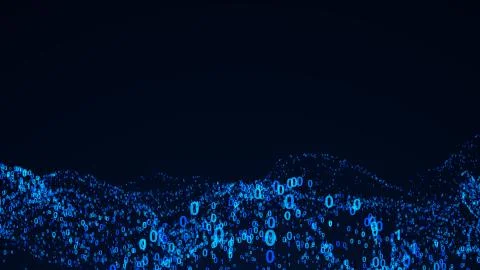 Abstract background with digital numbers. 3d rendering Illustrazione stock