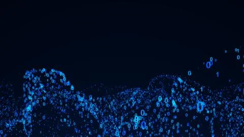 Abstract background with digital numbers. 3d rendering 스톡 일러스트