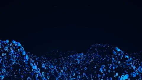 Abstract background with digital numbers. 3d rendering Stock Illustration