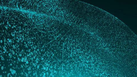 Abstract background with digital numbers. 3d rendering 스톡 일러스트