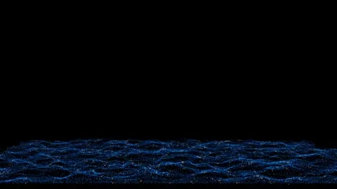 Abstract background digital particles wave with light motion animation. Stock Footage 218276563