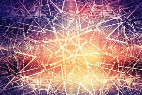 Abstract background with digital polygonal pattern Illustrazione stock