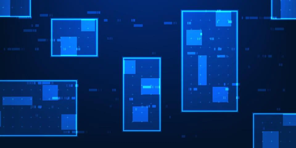 Abstract background of digital scanning technology. Rectangle frame represe.. Illustration