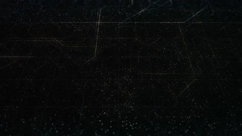 Abstract background digital space of signals and particles on black background Stock Footage 145793551
