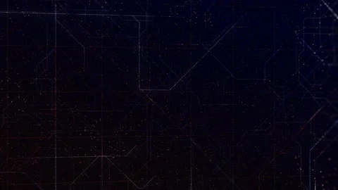 Abstract background digital space of signals and particles on black background Stock Footage 145901558