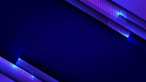 Abstract background digital tech purple blue modern geometric layers with g.. Illustrazione stock