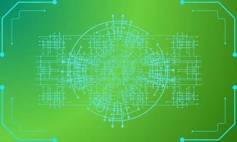 Abstract background, digital technology background, gradient background 库存插图
