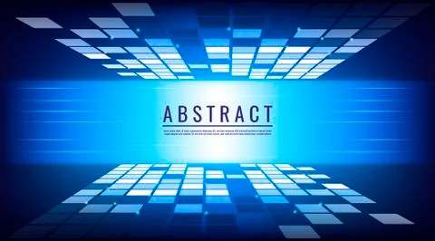Abstract Background Digital Technology Concept Blue Vector Stock Illustration