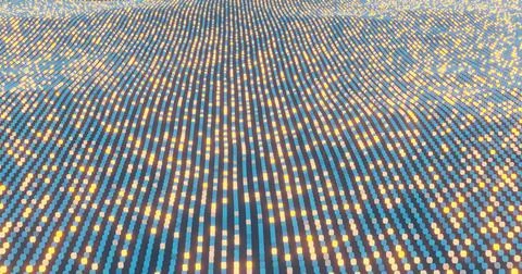 Abstract background digital technology data bits bytes. 3d rendering Illustrazione stock