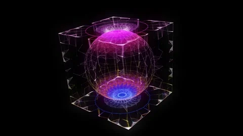 Abstract background digital virtual data box . Futuristic big data analysis.. Vídeo Stock 333303166