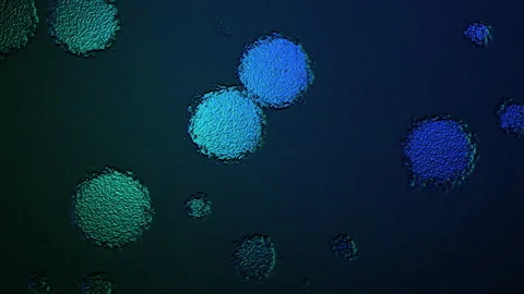 Abstract Background Digital Virus Coloured  11 Stock Footage 142489453