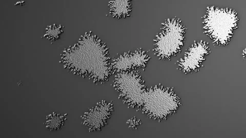 Abstract Background Digital Virus Greyscale 5 Stock Footage 141824298