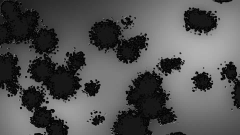 Abstract Background Digital Virus Greyscale 10 Stock Footage 141826726