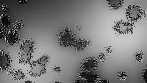 Abstract Background Digital Virus Greyscale 12 Stock Footage 141830465