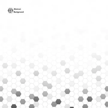 Abstract background of dimension grey shapes in pentagons. Ilustração Stock