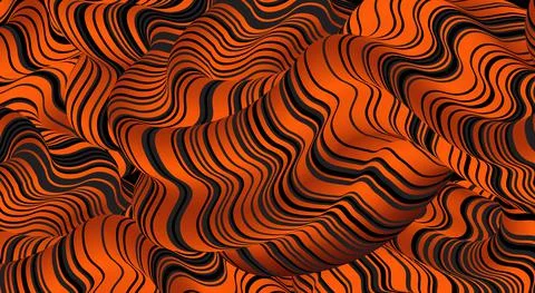 Abstract Background distorted lines liquid shape. Psychedelic stripes. Vector Stock Illustration