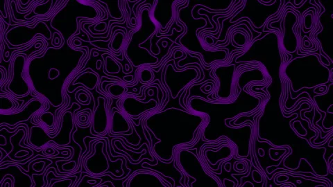 Abstract background with distorted purple strips on black twisting and waving Stockbeeldmateriaal 270517281